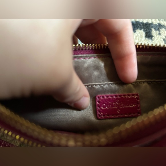 Cole Haan Magenta Leather Crossbody Bag - Picture 5 of 6